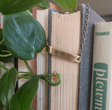 Hand-stamped Birth Flower Bar Necklace {Minimalist}