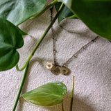Hand-Stamped Birth Flower Charm Necklace