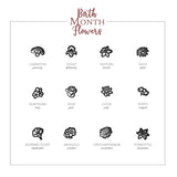 Hand-stamped Birth Flower Cuff Bracelet {Patterned}