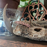 Hand-stamped Birth Flower Bar Bracelet {Patterned}