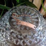 Hand-stamped Birth Flower Bar Bracelet {Single}