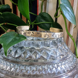 Hand-stamped Birth Flower Cuff Bracelet {Patterned}