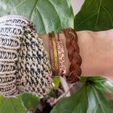 Hand-stamped Birth Flower Bar Bracelet {Patterned}