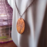 Lavender Oval Pendant Necklace
