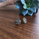 Crushed Pyrite Earrings