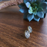 Crushed Pyrite Earrings