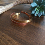 Set of Hammered Metal Cuff Bracelet {Set}