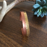 Set of Hammered Metal Cuff Bracelet {Set}