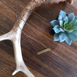 Horizontal Brass Bar Layering Necklace