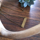 Horizontal Brass Bar Layering Necklace