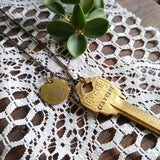 Vintage Upcycled Key Necklace - traveler
