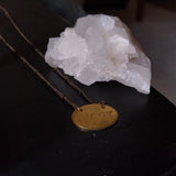 Moon Phase Horizontal Oval Necklace