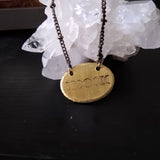 Moon Phase Horizontal Oval Necklace