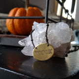 Moon Phase Horizontal Oval Necklace