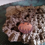 Mountain Range + Forest Oval Necklace