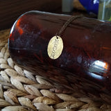 Moon Phase Vertical Oval Necklace