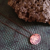 Mountain Range + Forest Oval Necklace