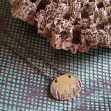Mountain Range + Forest Oval Necklace
