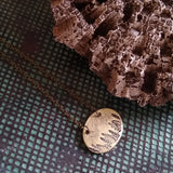 Mountain Range + Forest Oval Necklace