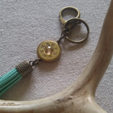 Shotgun Shell Tassel Keychain - TOPAZ+TURQUOISE