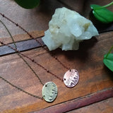 Moon + Forest Oval Necklace