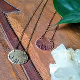 Moon + Forest Oval Necklace