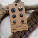 Crushed Pyrite Earrings