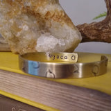 Hand-stamped Patterned Cuff Bracelet {Apple}
