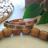 Hand-stamped Patterned Cuff Bracelet {You are my Sunshine}