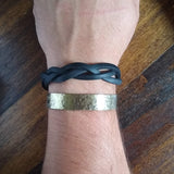 Hammered Metal Cuff Bracelet {Brass}