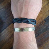 Hammered Metal Cuff Bracelet {Brass}