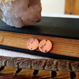 Constellation Hand-stamped Stud Earrings {Copper}