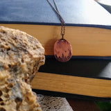 Constellation+Forest Vertical Oval Pendant Necklace {Copper}