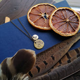 Constellation+Zodiac Disc Pendant Necklace {Brass}