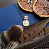 Constellation+Zodiac Disc Pendant Necklace {Brass}