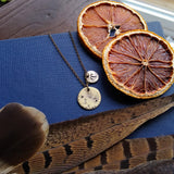 Constellation+Zodiac Disc Pendant Necklace {Brass}