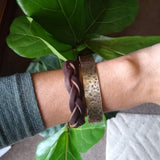 Hammered Metal Cuff Bracelet {Brass}