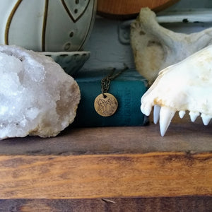 Crystals Disc Pendant Necklace
