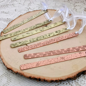 Hand-stamped Metal Bookmark
