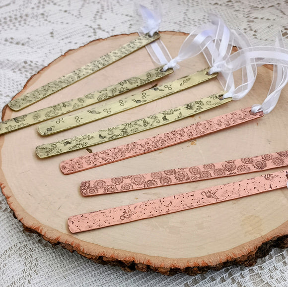 Hand-stamped Metal Bookmark