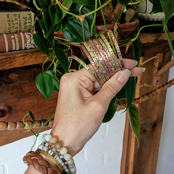 Hand-stamped Patterned Cuff Bracelet {teeny}