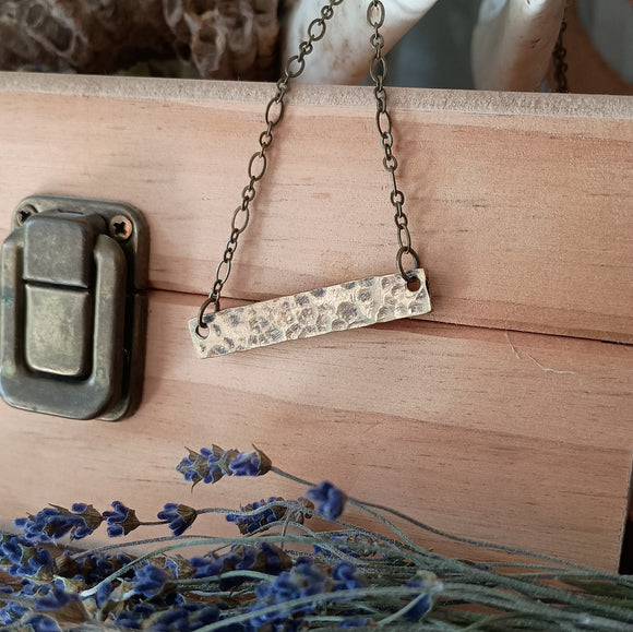 Hammered Bar Necklace