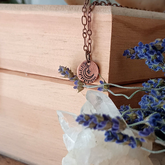 Moon Star Pendant Necklace