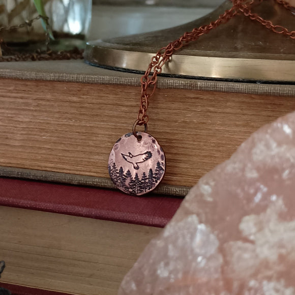 Woodland Eagle Pendant Necklace - Main Image