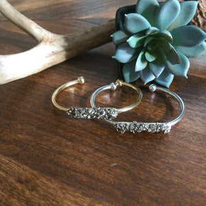 Crushed Pyrite Cuff Bracelet