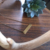 Horizontal Brass Bar Layering Necklace