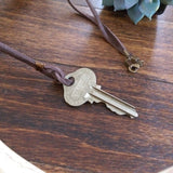 Handstamped Key Necklace - restore