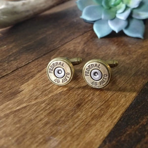 .45 Caliber Bullet Cuff Links