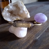 Quartz + Pyrite Cuff Bracelet