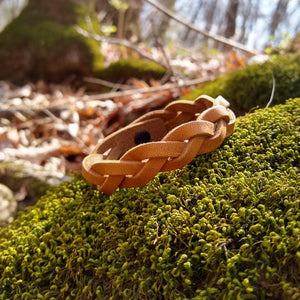 Braided Leather Bracelet {Camel}